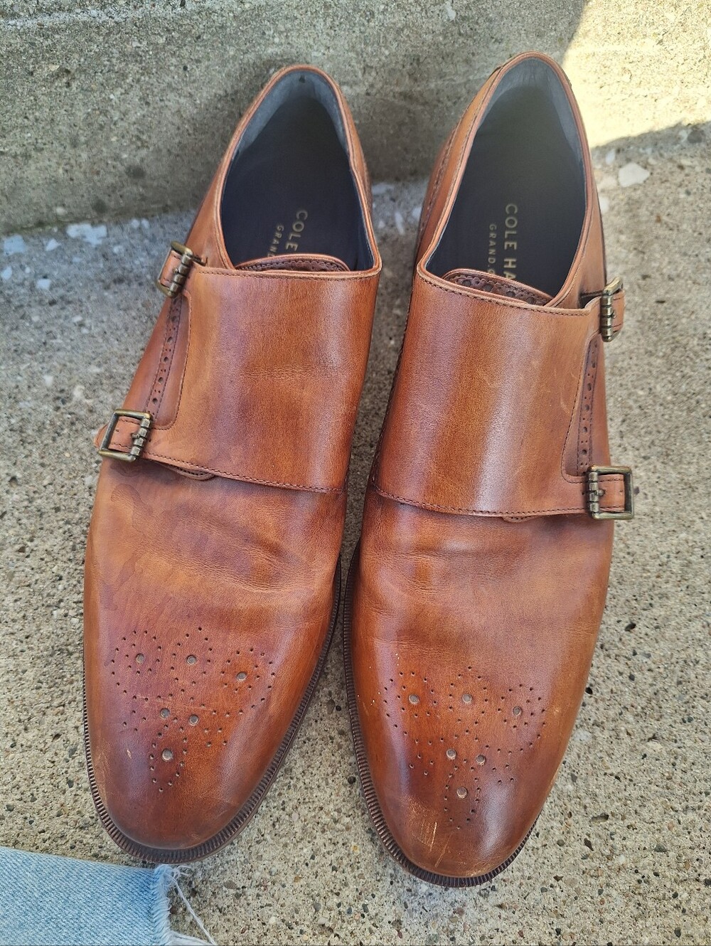 Cole Haan Hamilton Double Monk Strap Shoes Size 14 - Picture 5 of 10